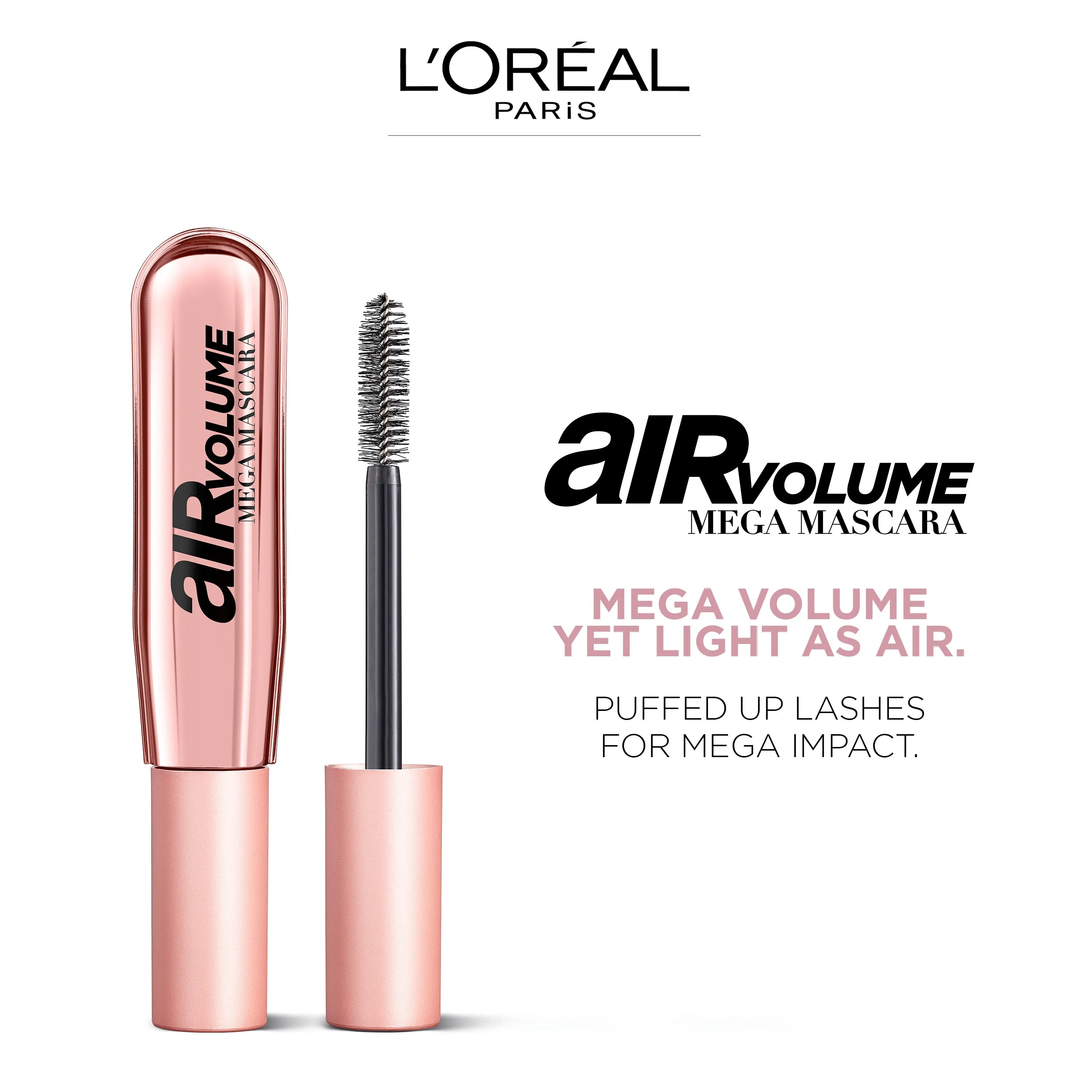 Air Volume Mega Mascara Washable, Air Whipped Formula Lasting Up To 24H- Lightweight