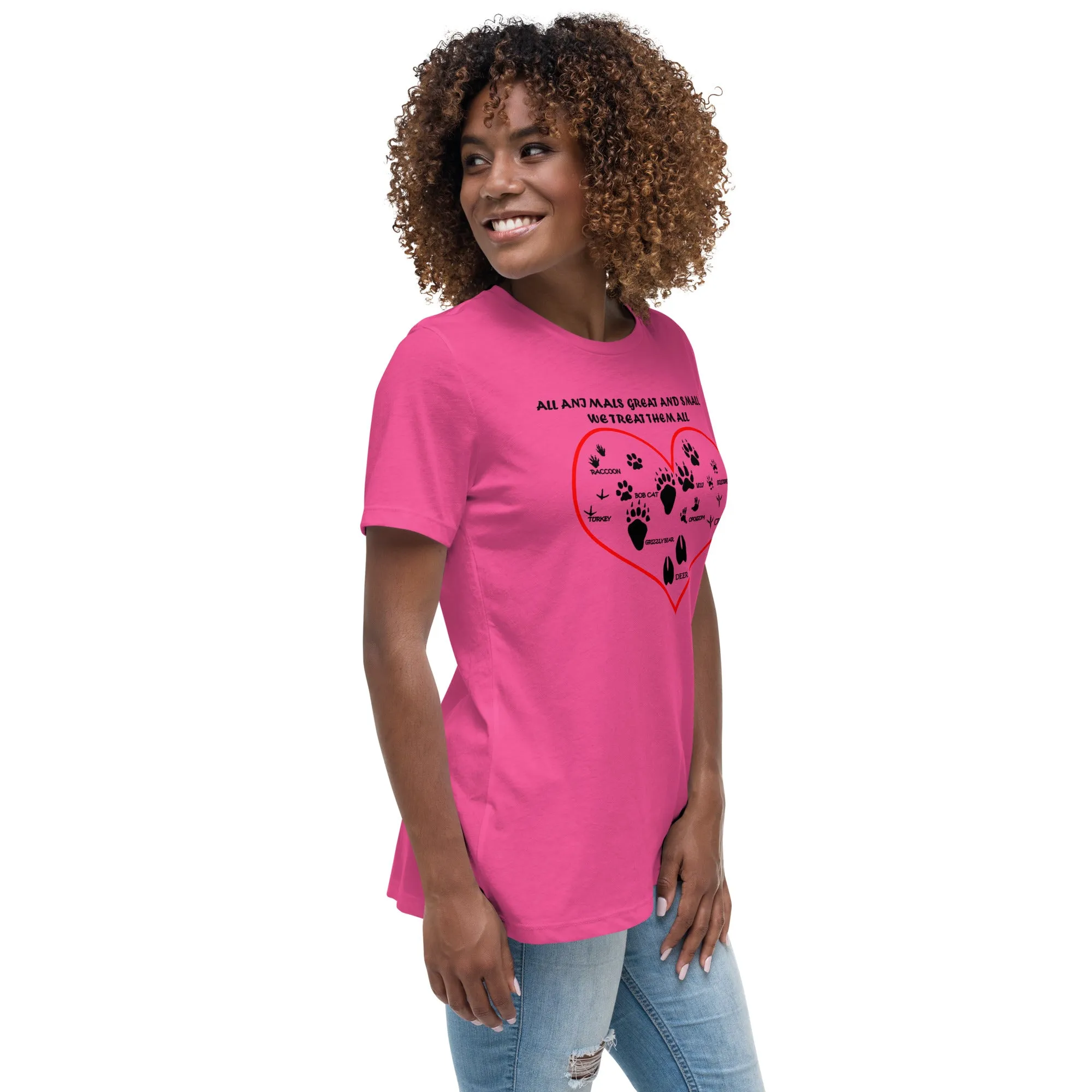 All animals great and small, we treat them all Women's Relaxed T-Shirt