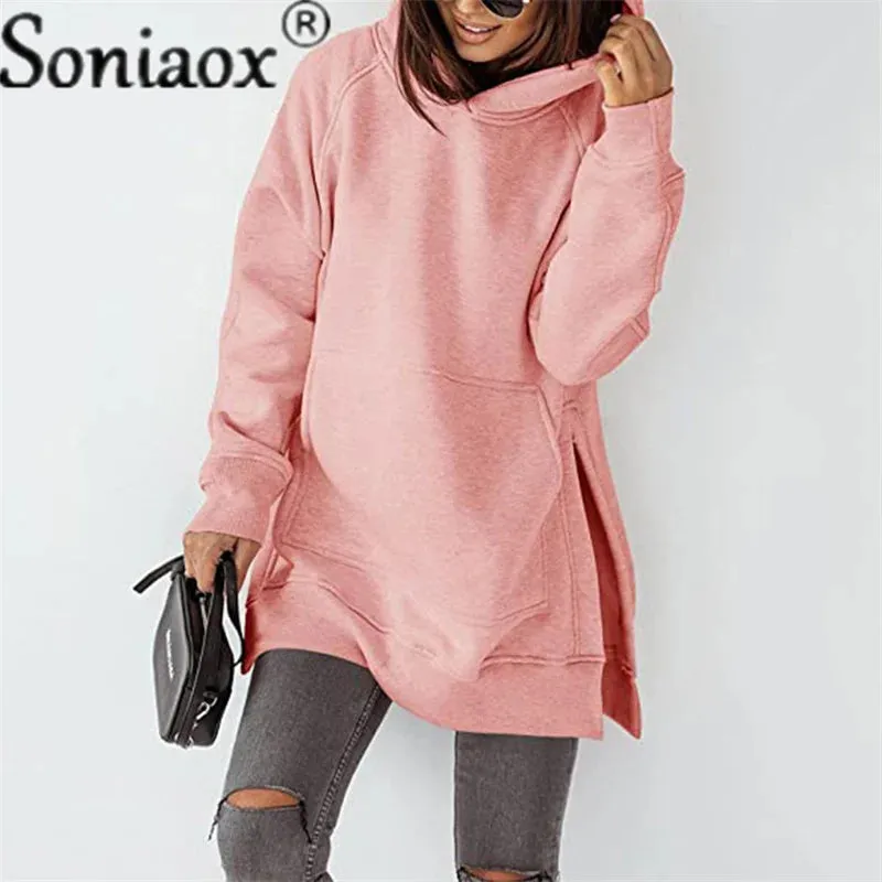 Autumn And Winter 2025 Solid Color Crew Neck Sweatshirt Women Hoodies Hoody Casual Loose Style Long Sleeves Clothes Jacket Coat