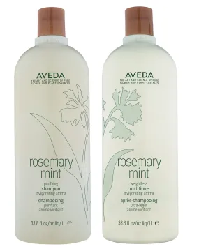 Aveda Rosemary Mint Purifying Shampoo & Weightless Conditioner 33.8 oz SET