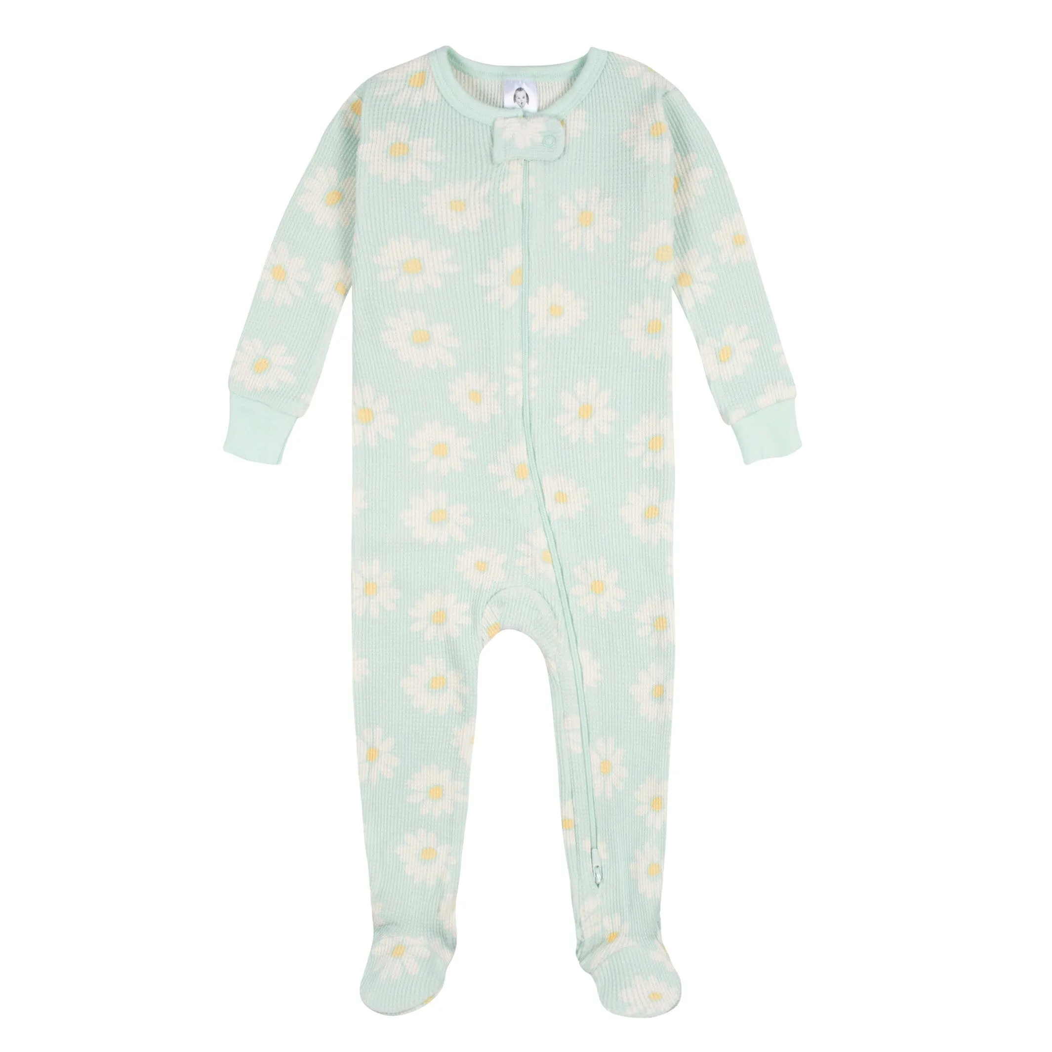 Baby Girls Daisies Snug Fit Footed Pajamas