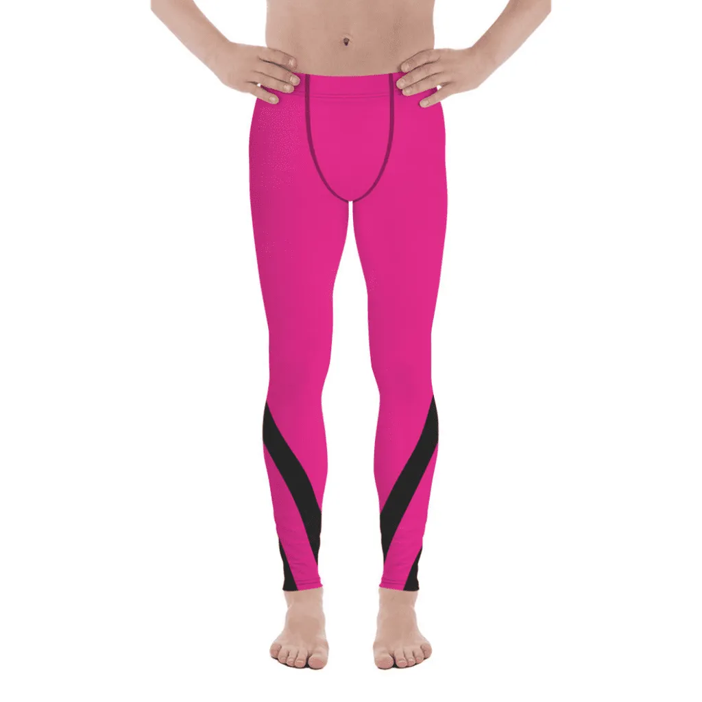 Black and Pink Heart Shaped Men's Leggings