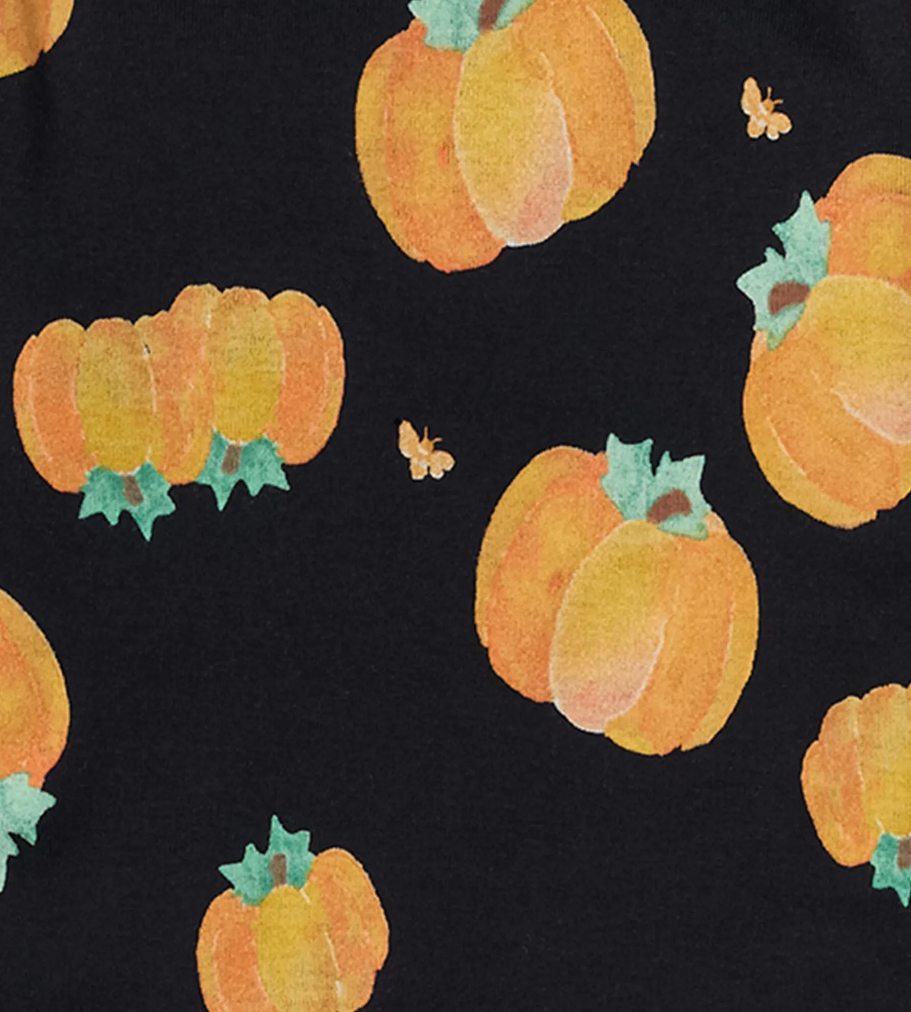 Burt's Bees Organic Snug Fit Two-Piece Pajamas Midnight Pumpkins