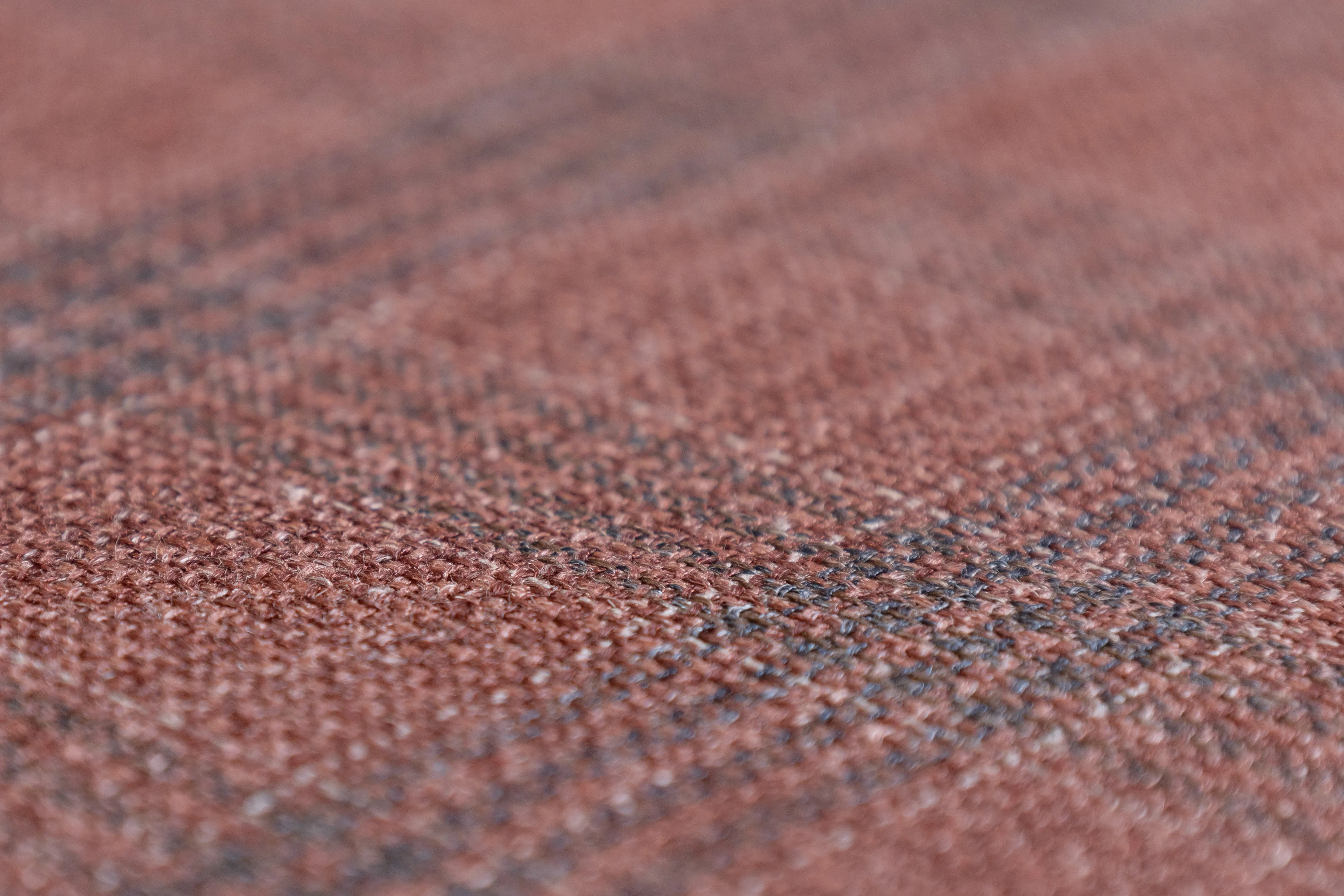 Checked Italian Raw Silk Suiting - Brown / Gray