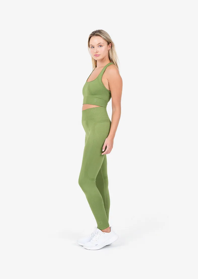 Chevron Seamless Legging Olive