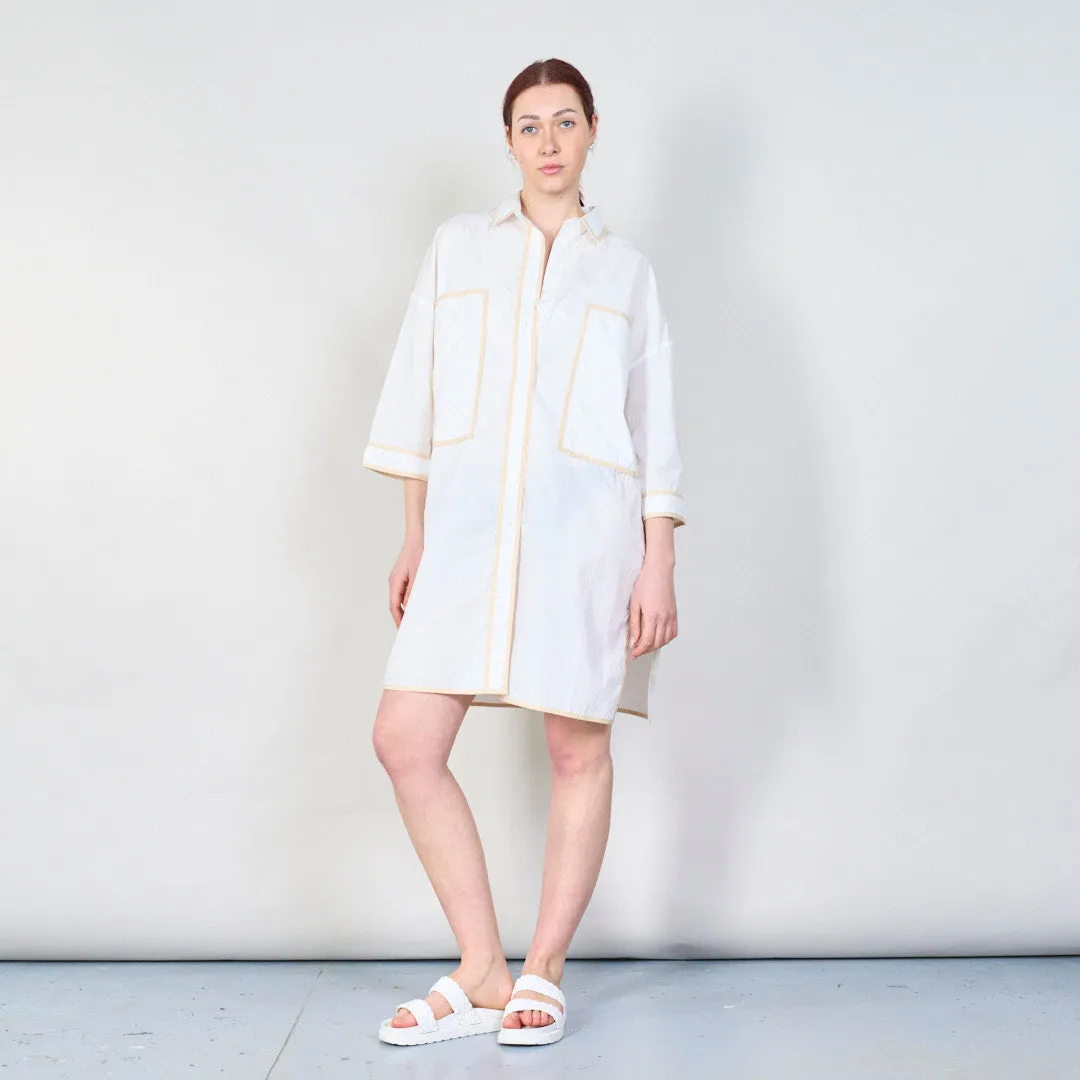 Contrast trim oversized shirtdress wholesale