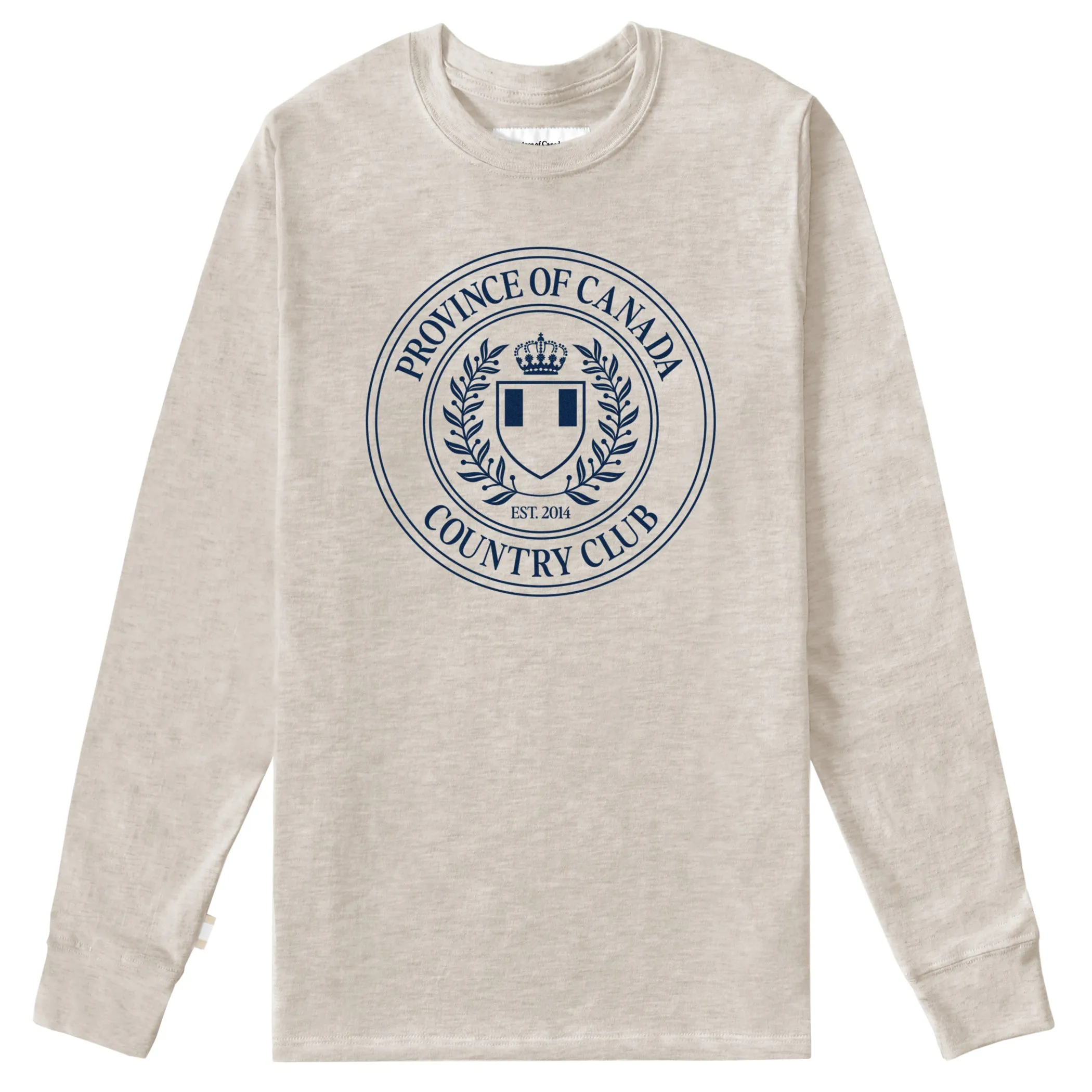 Country Club Long Sleeve Tee Oatmeal - Unisex