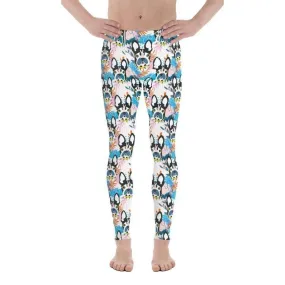 Cute Puppy Print Men's Leggings