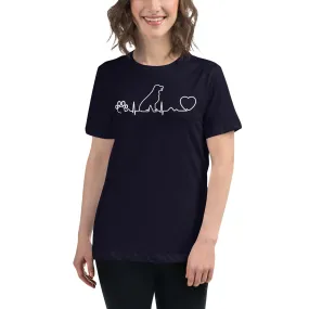 Dog heartbeat Women's Relaxed T-Shirt