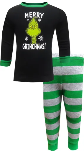 Dr. Seuss The Grinch Merry Grinchmas Toddler Cotton Pajamas