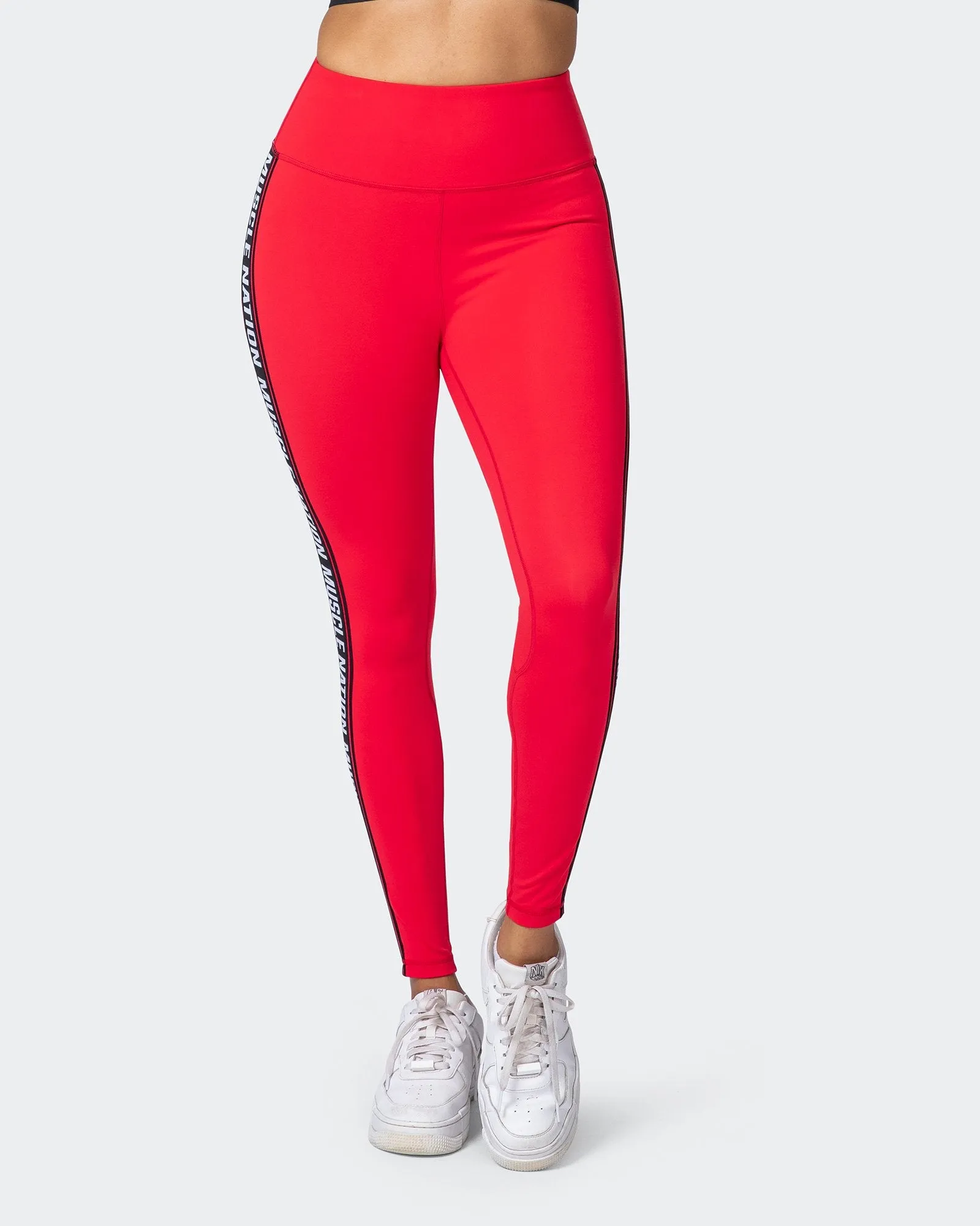 Dynamic Ankle Length Leggings - Hot Red