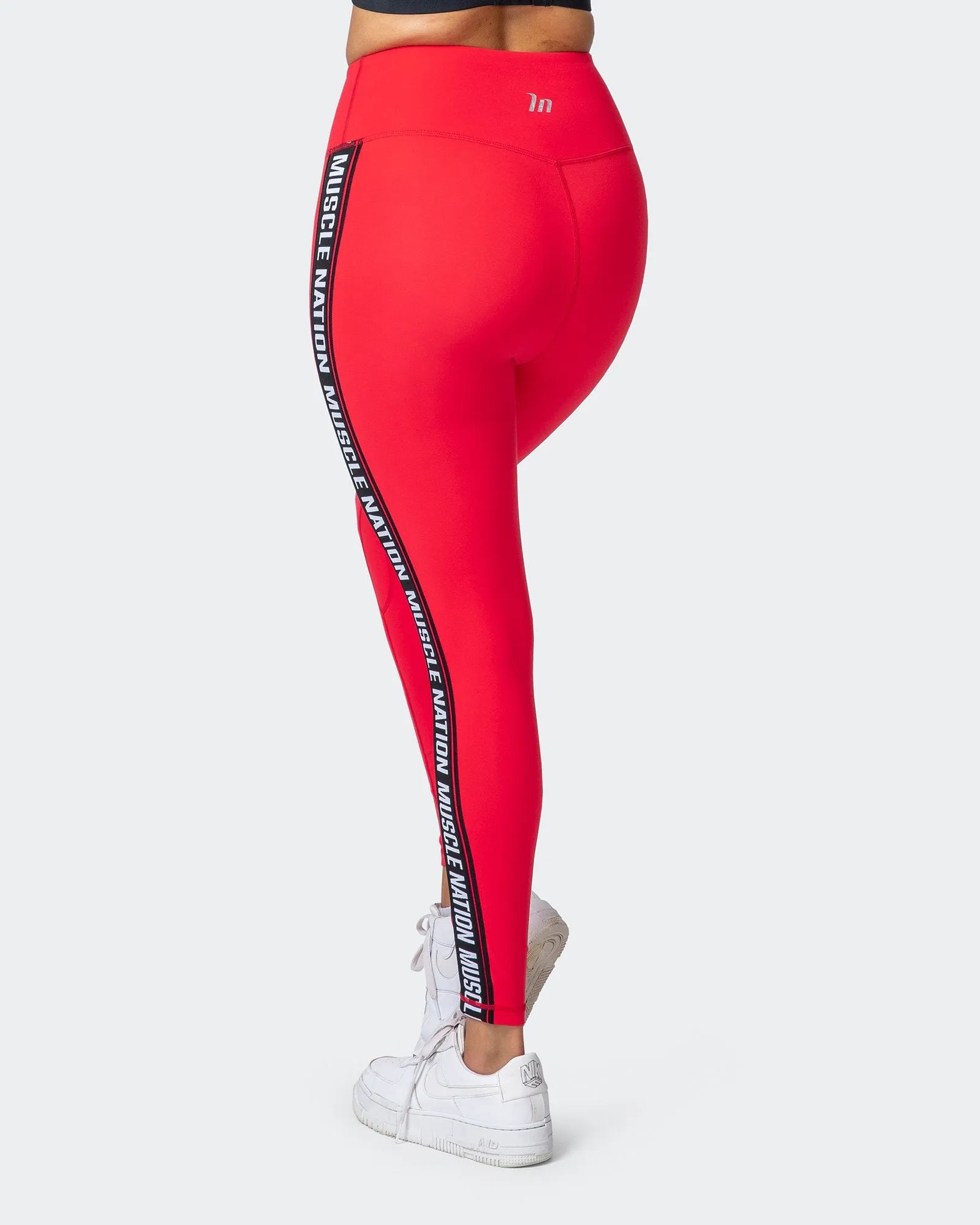 Dynamic Ankle Length Leggings - Hot Red