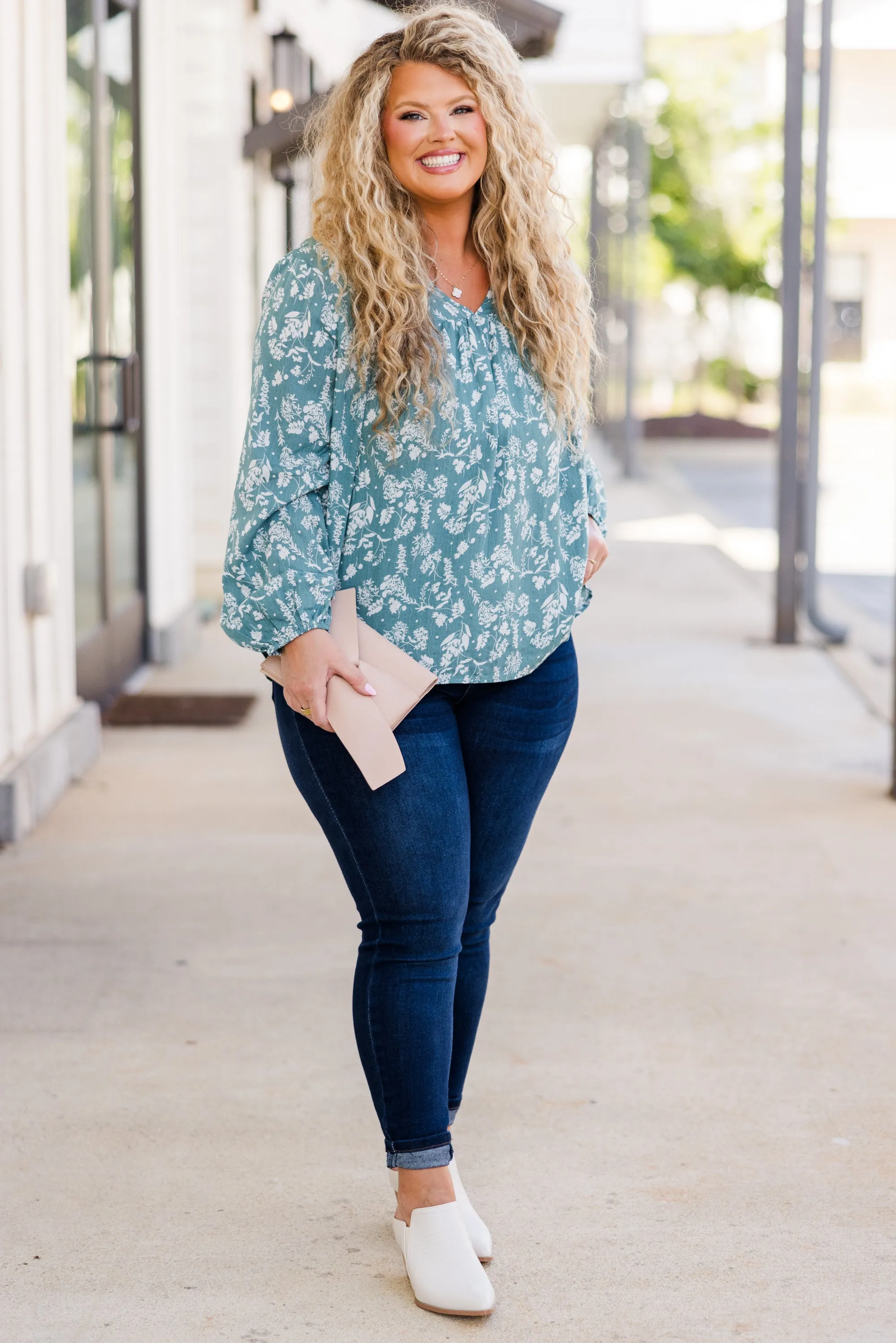 Graceful Blossom Top, Sage