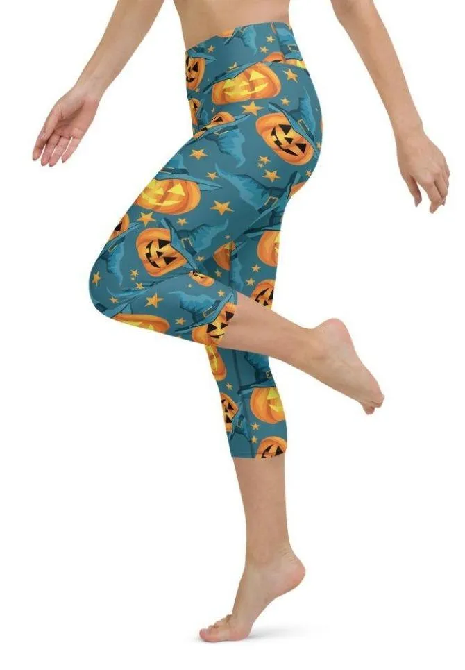 Halloween Pumpkin Yoga Capris