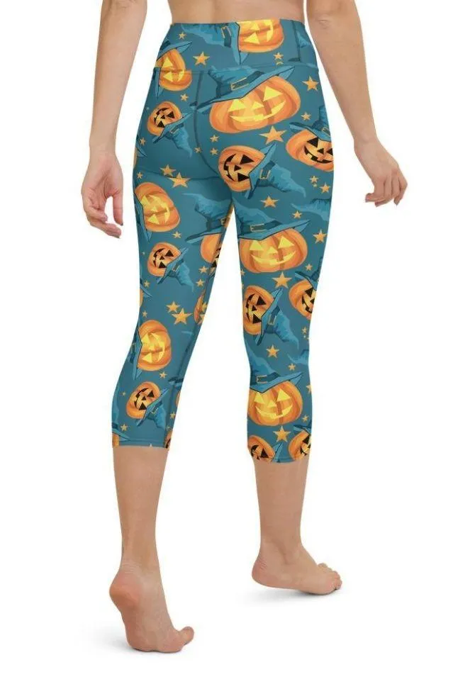 Halloween Pumpkin Yoga Capris