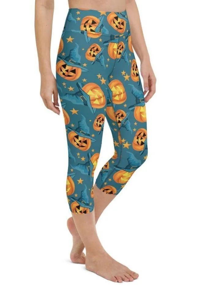 Halloween Pumpkin Yoga Capris