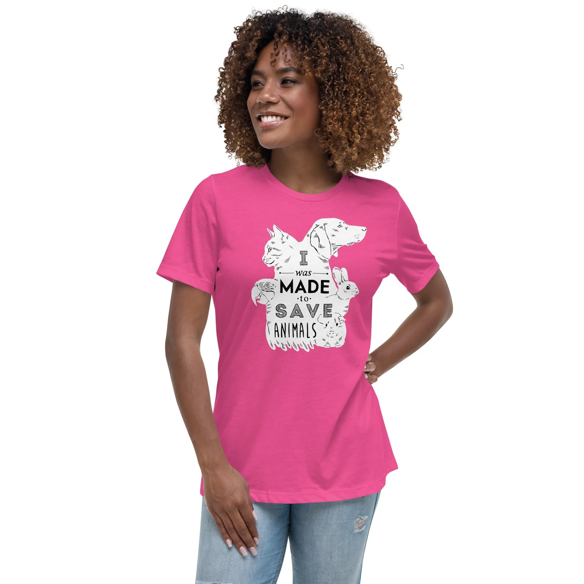 I was made to save animals Women's Relaxed T-Shirt