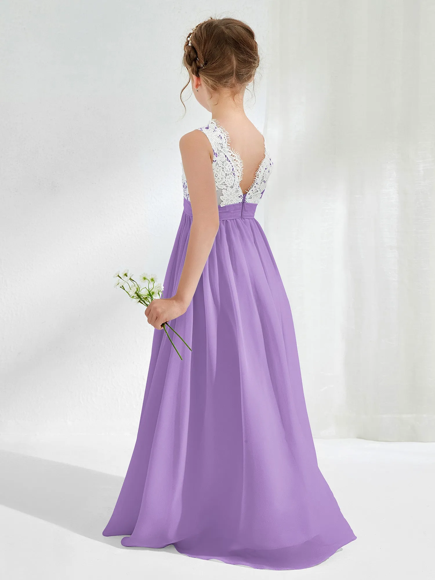 Lace Top Junior Bridesmaid Dresses Tahiti