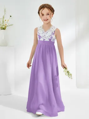 Lace Top Junior Bridesmaid Dresses Tahiti