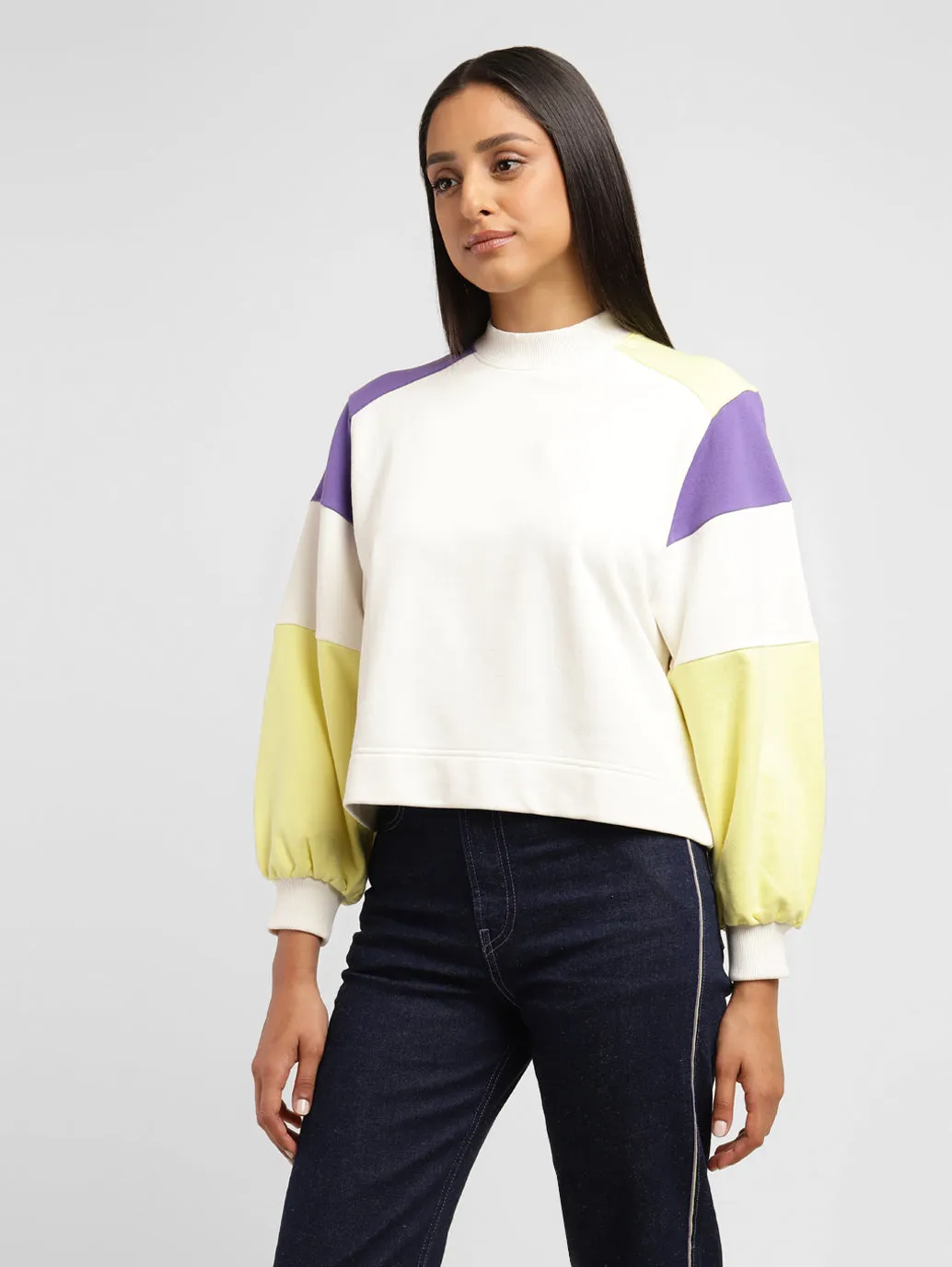 Levi's x Deepika Padukone Colorblock Crew Neck SweatShirt