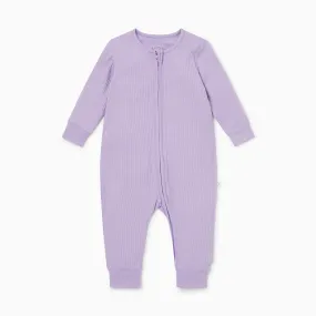 Lilac Ribbed Clever Zip Snug Fit Pajamas