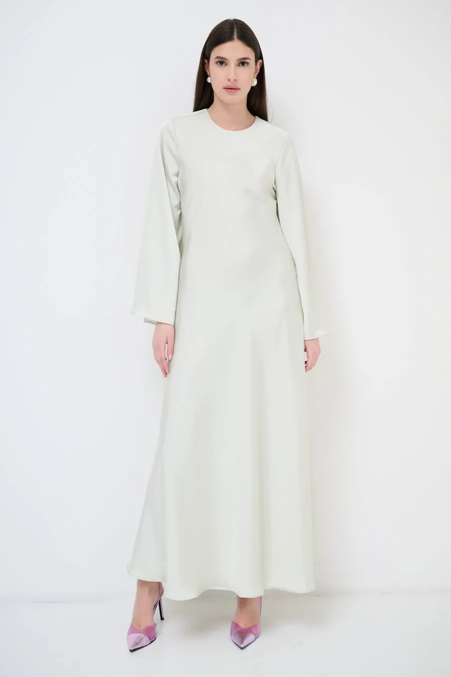 Long-sleeve flowy maxi dress wholesale