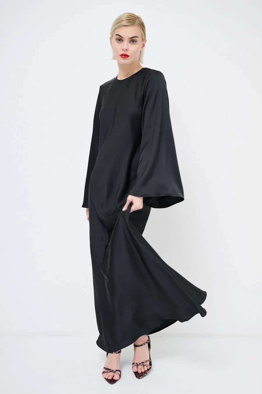 Long-sleeve flowy maxi dress wholesale