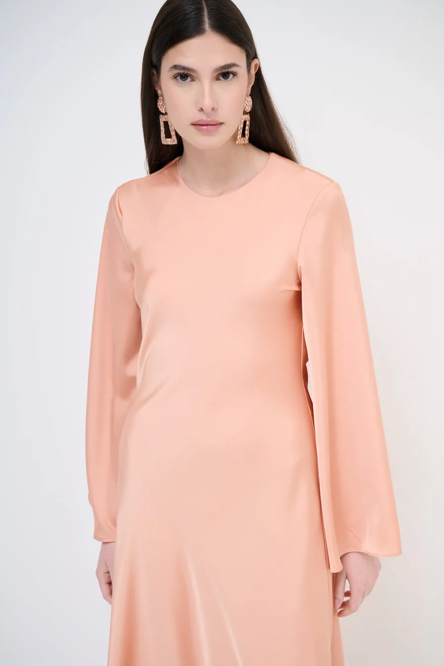 Long-sleeve flowy maxi dress wholesale