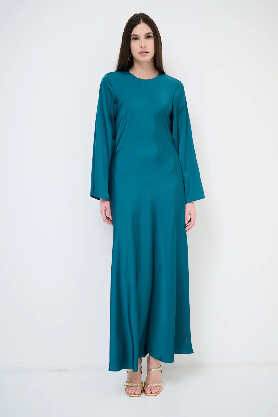 Long-sleeve flowy maxi dress wholesale