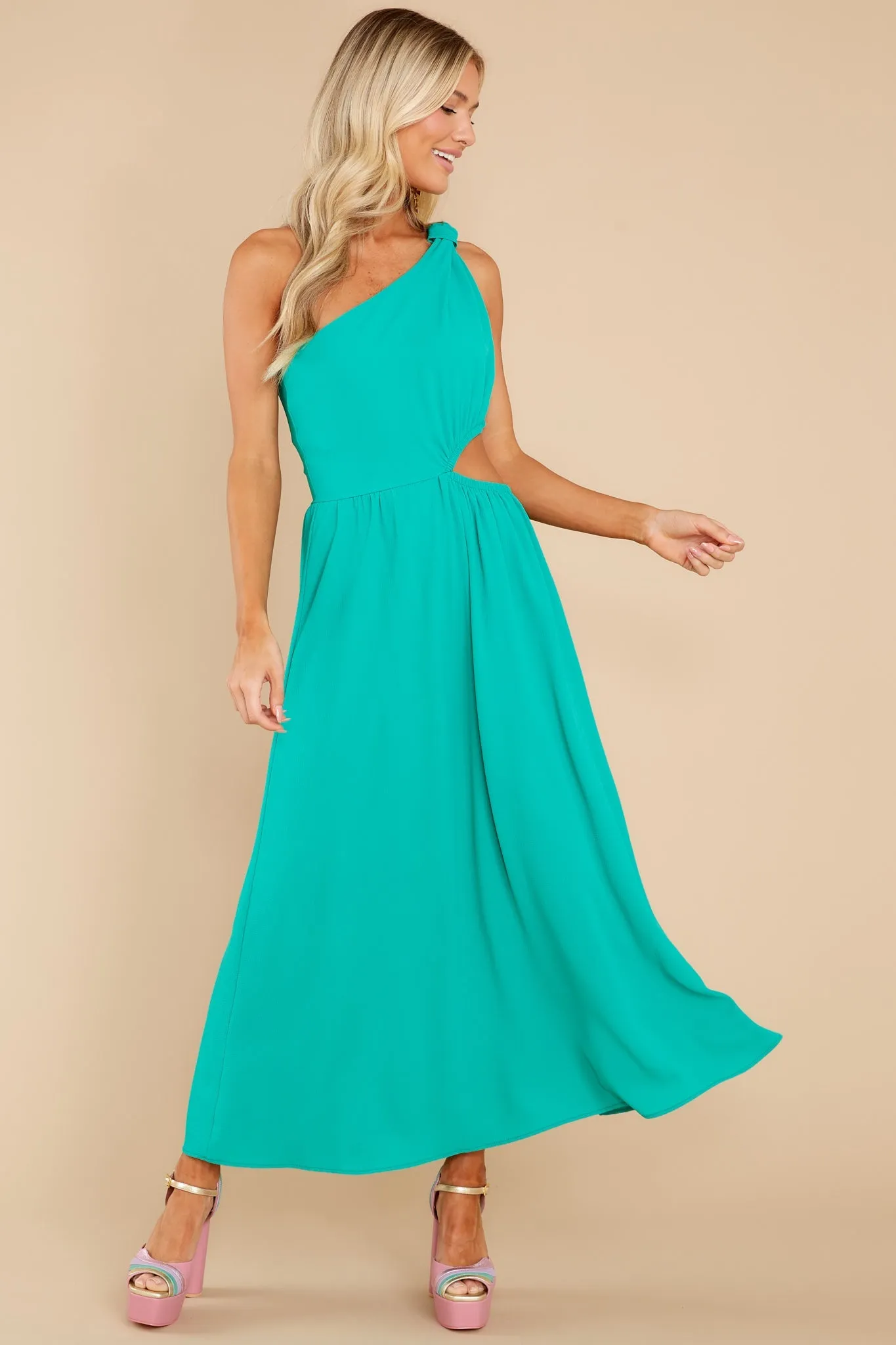 Lovely Dances Turquoise Maxi Dress