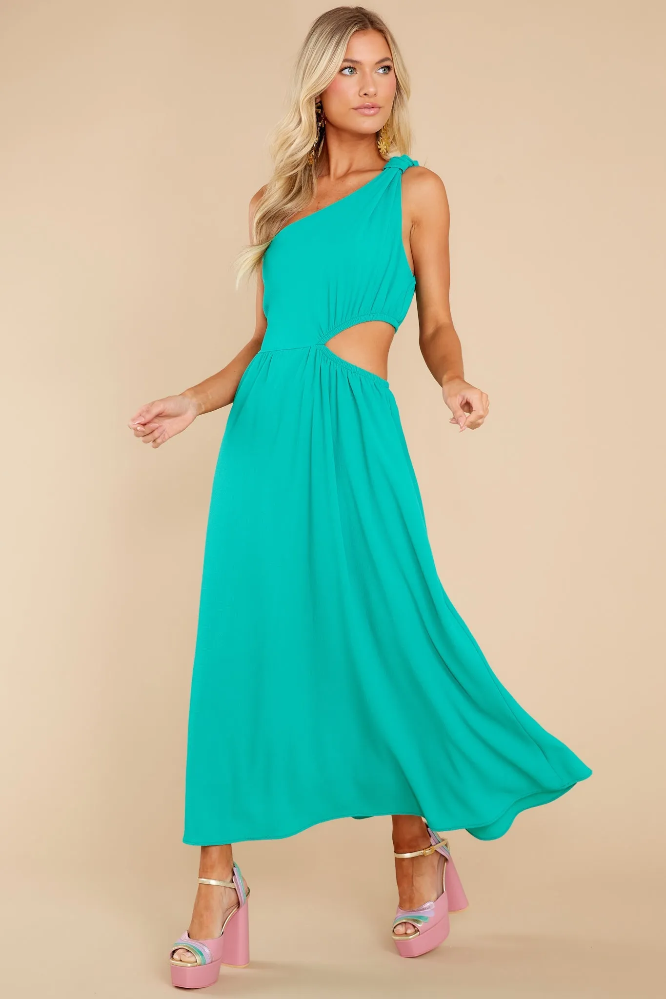 Lovely Dances Turquoise Maxi Dress