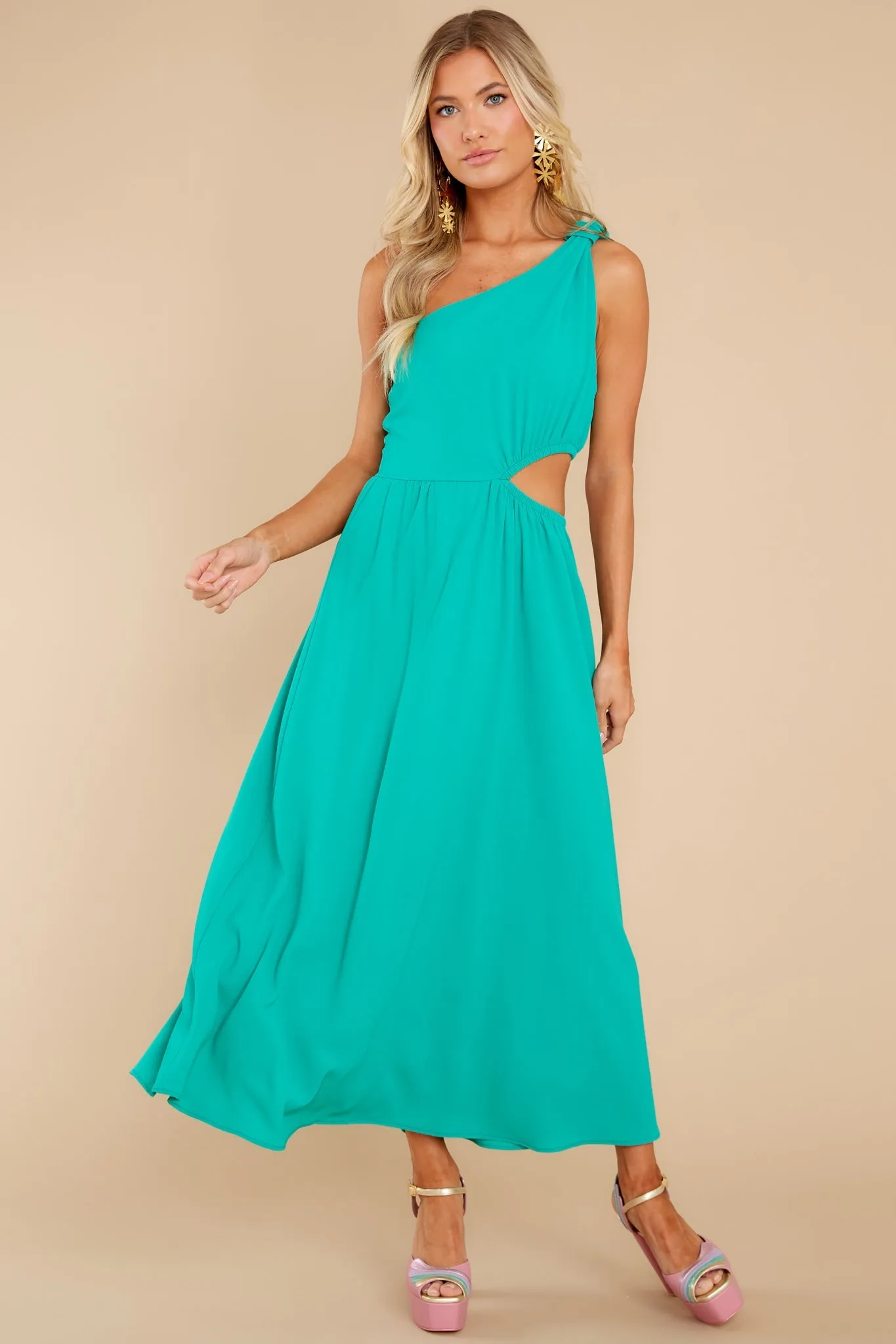 Lovely Dances Turquoise Maxi Dress