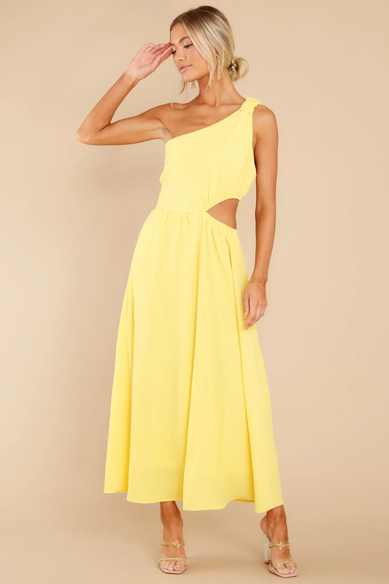 Lovely Dances Yellow Maxi Dress