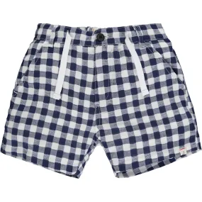 Me & Henry Crew Shorts in Blue Plaid