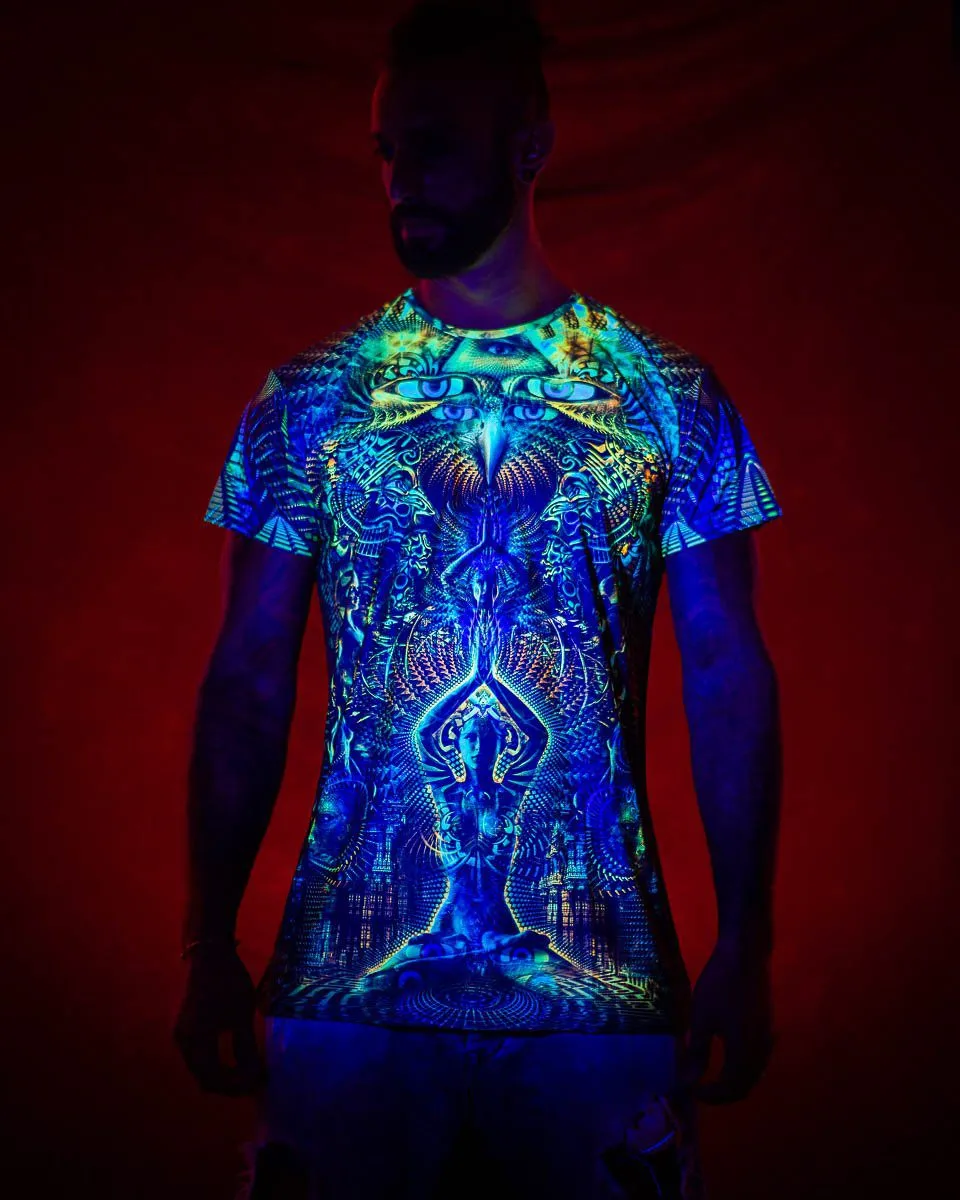 Mens Rave Shirt | Psy Clothing | Sacred Geomery Shirt | Fractal Shirt | Petra (TS)