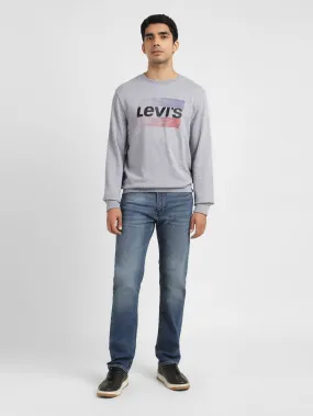 Men's Solid Grey Crew Neck Sweatshirt