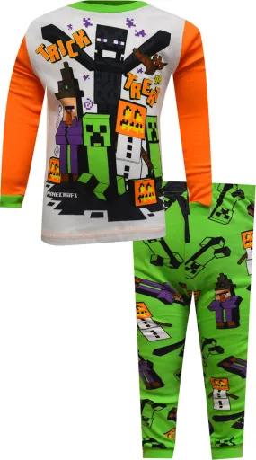 Minecraft Trick or Treat Halloween Pajamas