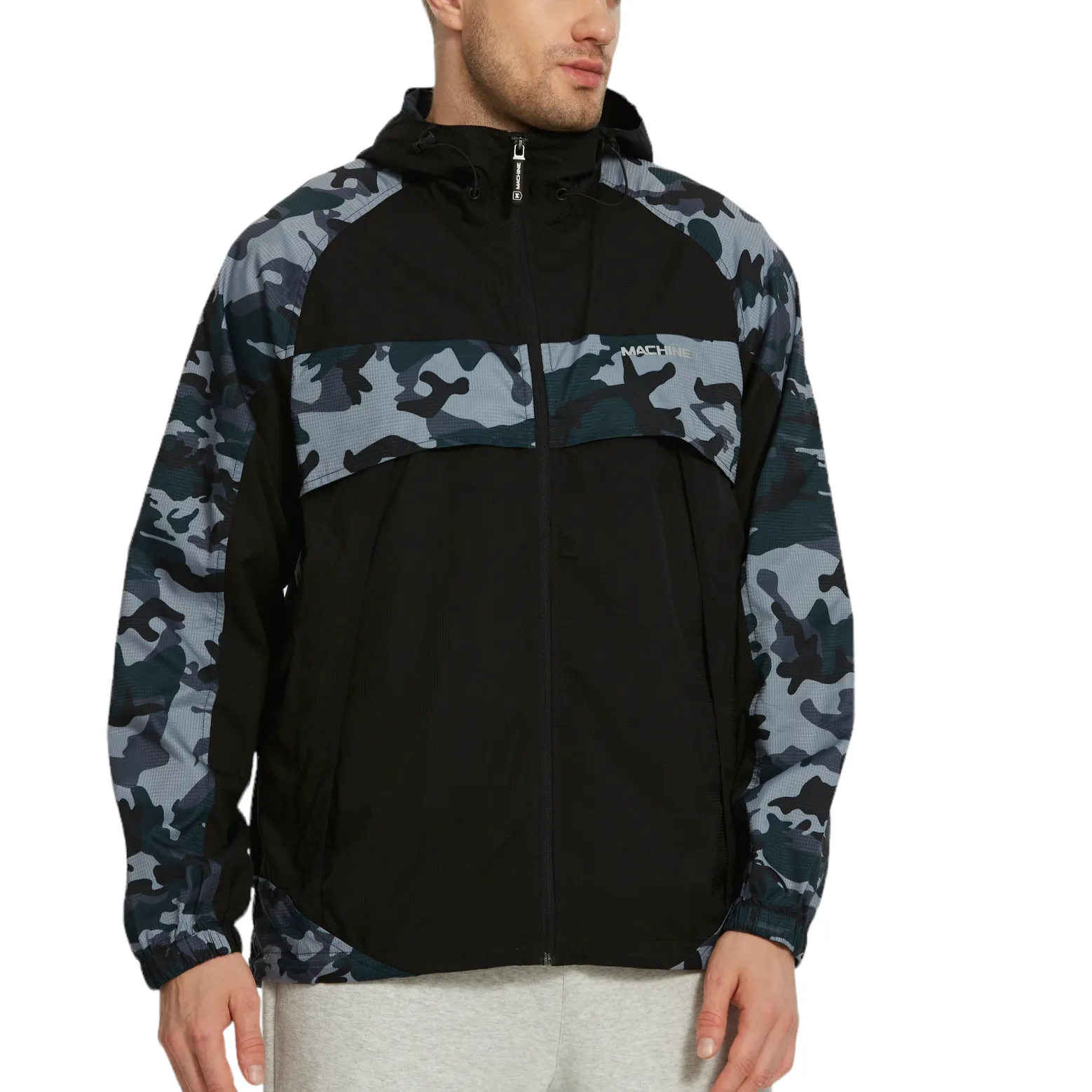 Northern Vintage Shell Jackets - loose fit -Black/Camo