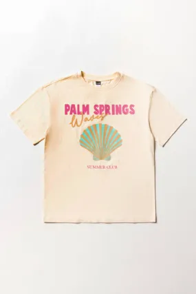 Palm Springs Oversized Short Sleeve T-Shirt Natural