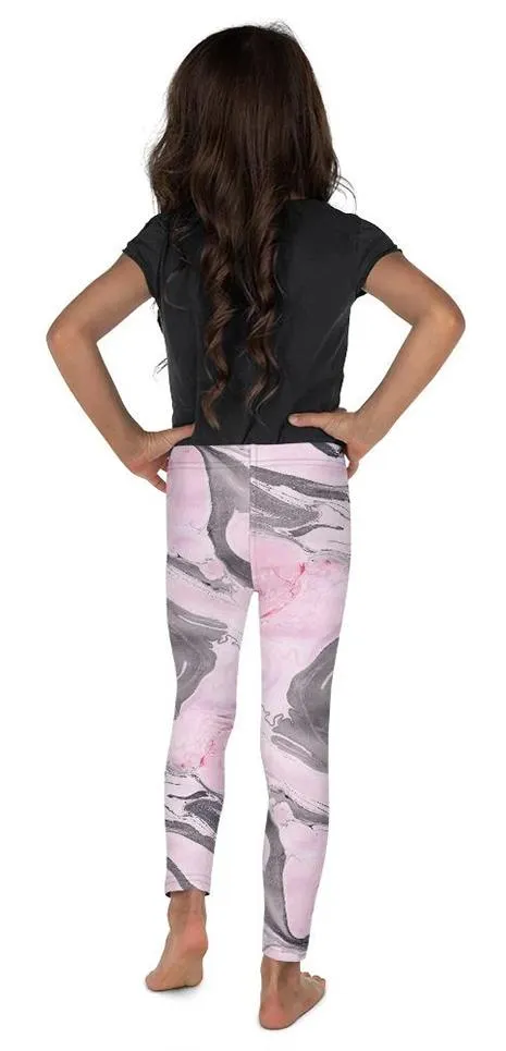 Pink Marble Kid's Leggings