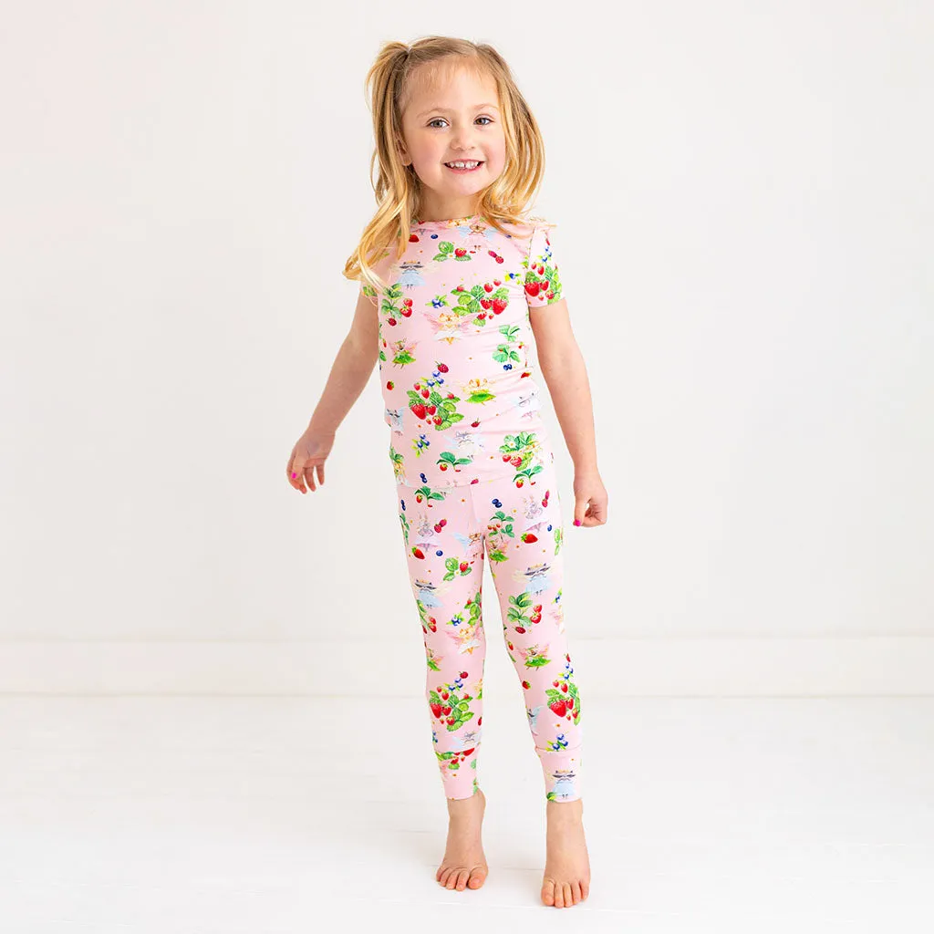 Posh Peanut Basic Short Sleeve Loungewear Pajama & Pants in Annabelle