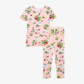 Posh Peanut Basic Short Sleeve Loungewear Pajama & Pants in Annabelle