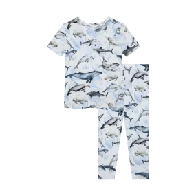 Posh Peanut Basic Short Sleeve Pajamas - Sharkly