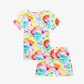 Posh Peanut Totally Tie Dye Short Sleeve & Shorts Pajamas