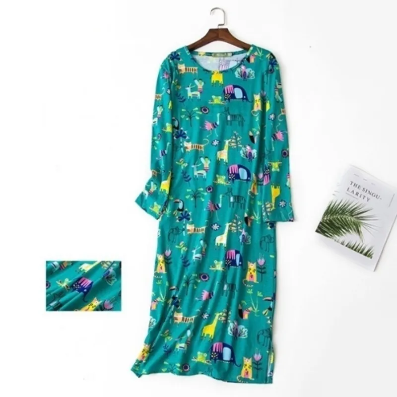 Pretty Print 100% Cotton Nightdress For Women