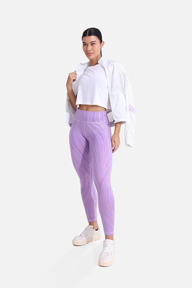 Purple Rose Dynamic Waves Leggings