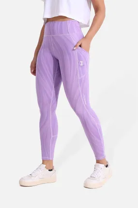 Purple Rose Dynamic Waves Leggings