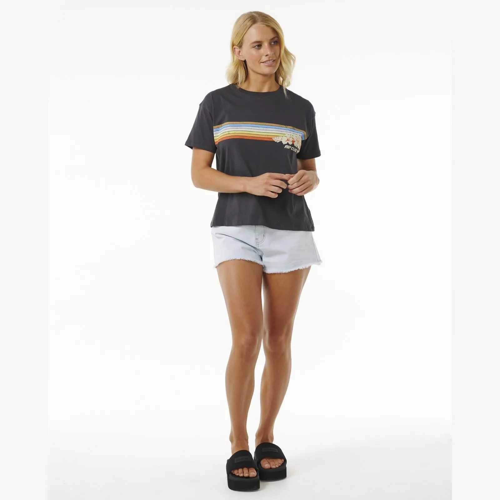 Rip Curl Womens Hoffman Relaxed Fit Short Sleeve T-Shirt