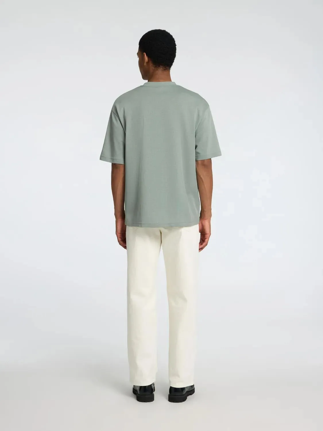 Selectedhomme slhlooseoscar tee iceberg green