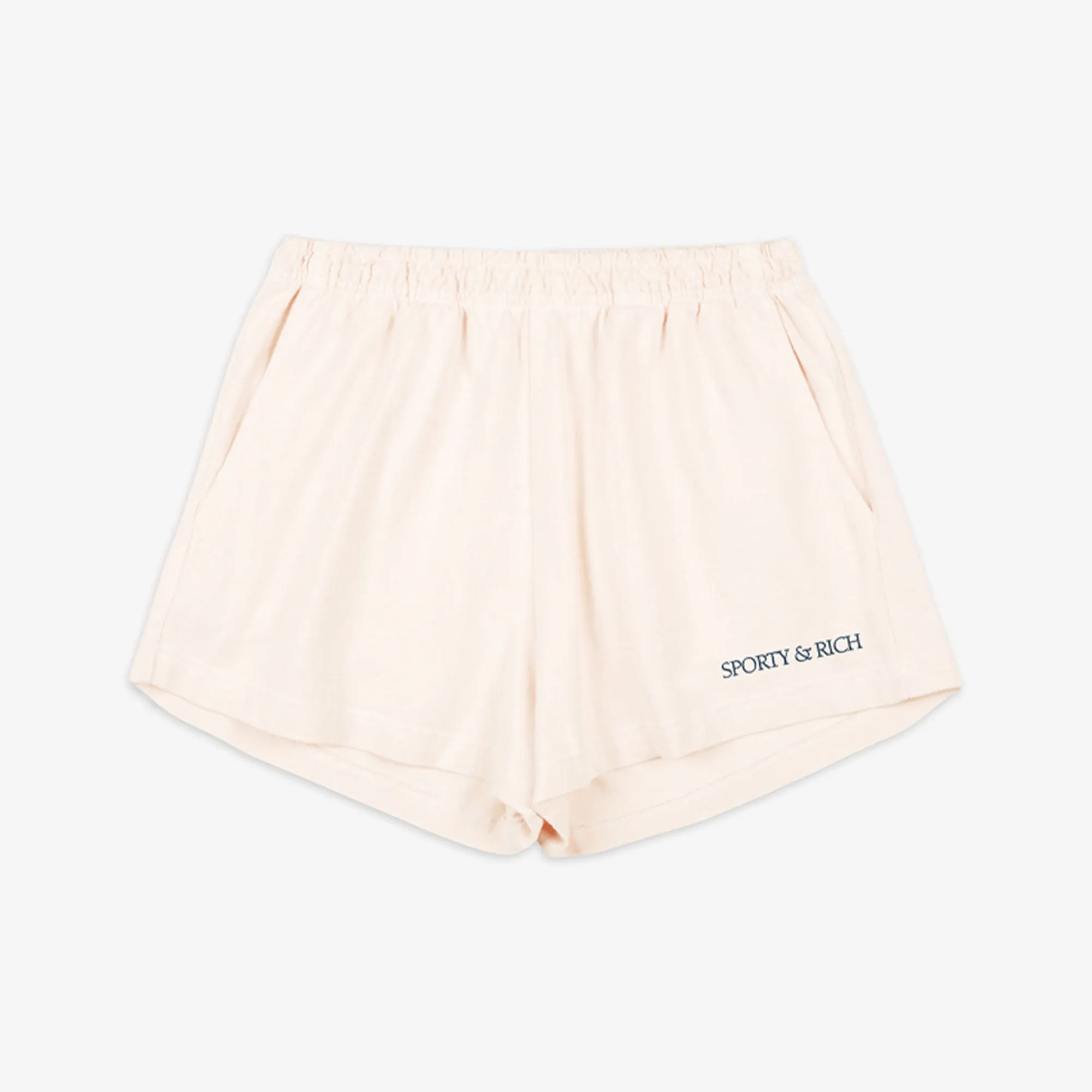 SPORTY & RICH | WMN'S H&W CLUB DISCO SHORT { CREAM/NAVY